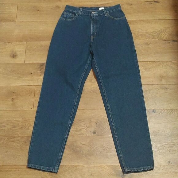 Vintage LEVI'S 550 Relaxed Tapered Fit Mom Jeans Medium/Dark Wash 12 - Picture 1 of 8